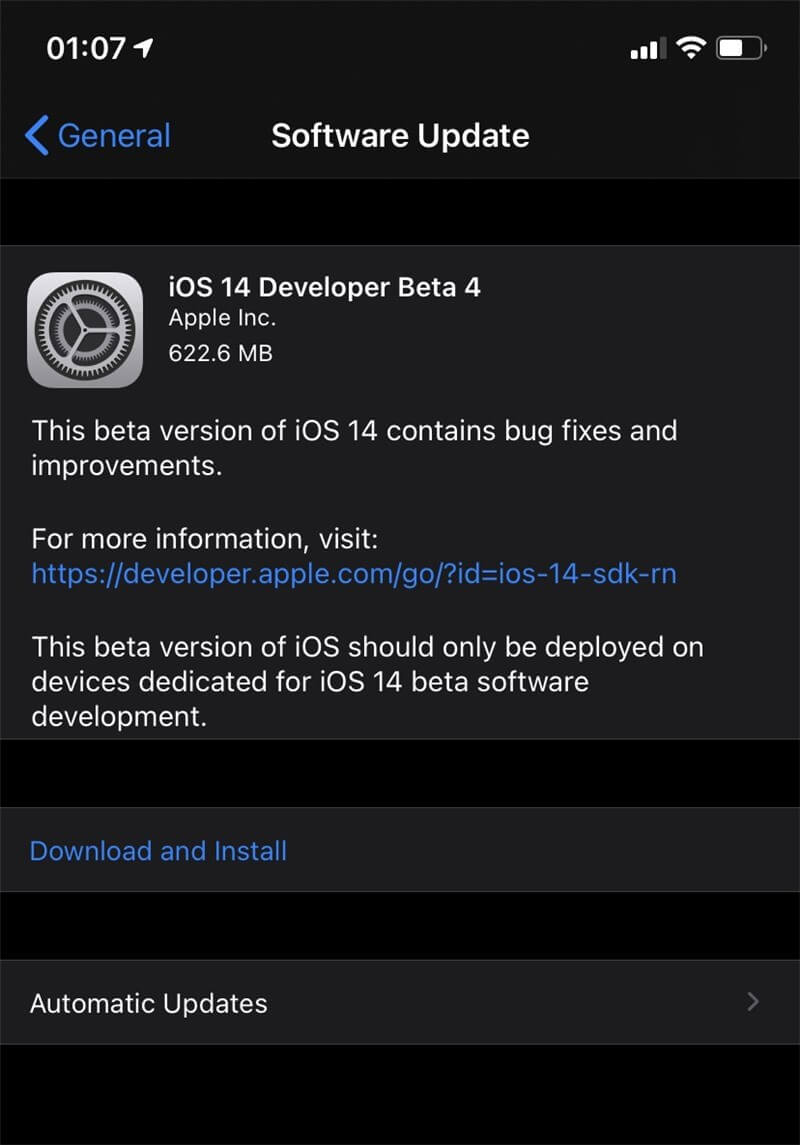 iOS14 Beta4描述文件下载